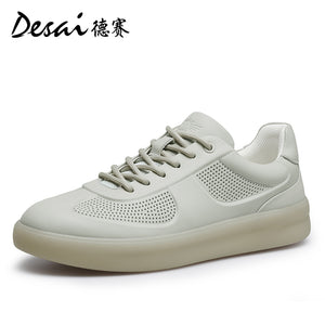 Desai Men's Shoes, Cool and Breathable in summer, Genuine Leather, German Training Shoes,Versatile Casual Shoes, Thick Soles, High Height Shoes DS3073