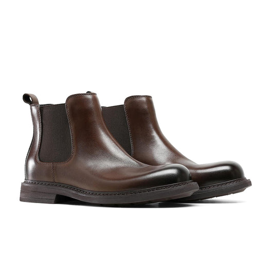 DESAI Chelsea One-step Hight Cut boots Genuine Leather Warm Man's Footwear DS6519HZ Closed