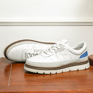 DS3362 DESAI Casual Leather Shoes Genuine Leather Thick Bottom Sneakers Laces Up  Breathable 2023