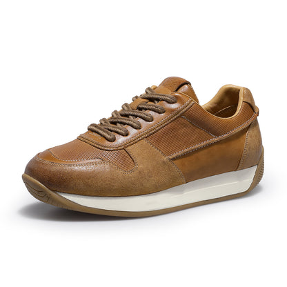 DESAI Durable Cowhide Leather Sneakers – Non-Slip & Comfortable DS3513