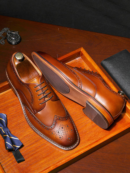 DS6737 Desai Men Derby handmade leather shoes Casual dress shoes top cowhide leather shoes DS6737