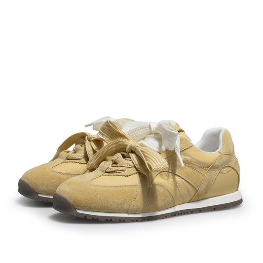 DESAI [LADY] leather casual shoes womens fashion comfortable Macaron color palette lace-up  DS76506