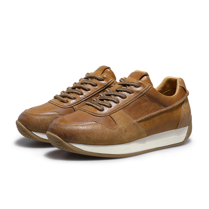 DESAI Durable Cowhide Leather Sneakers – Non-Slip & Comfortable DS3513