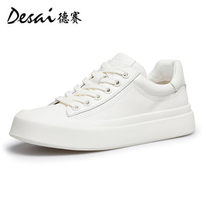 Desai Men's Shoes 2024 Summer New Thin Breathable Flat Board Shoes Sports and Casual Canvas Shoes Little White Shoes for Men DS3071