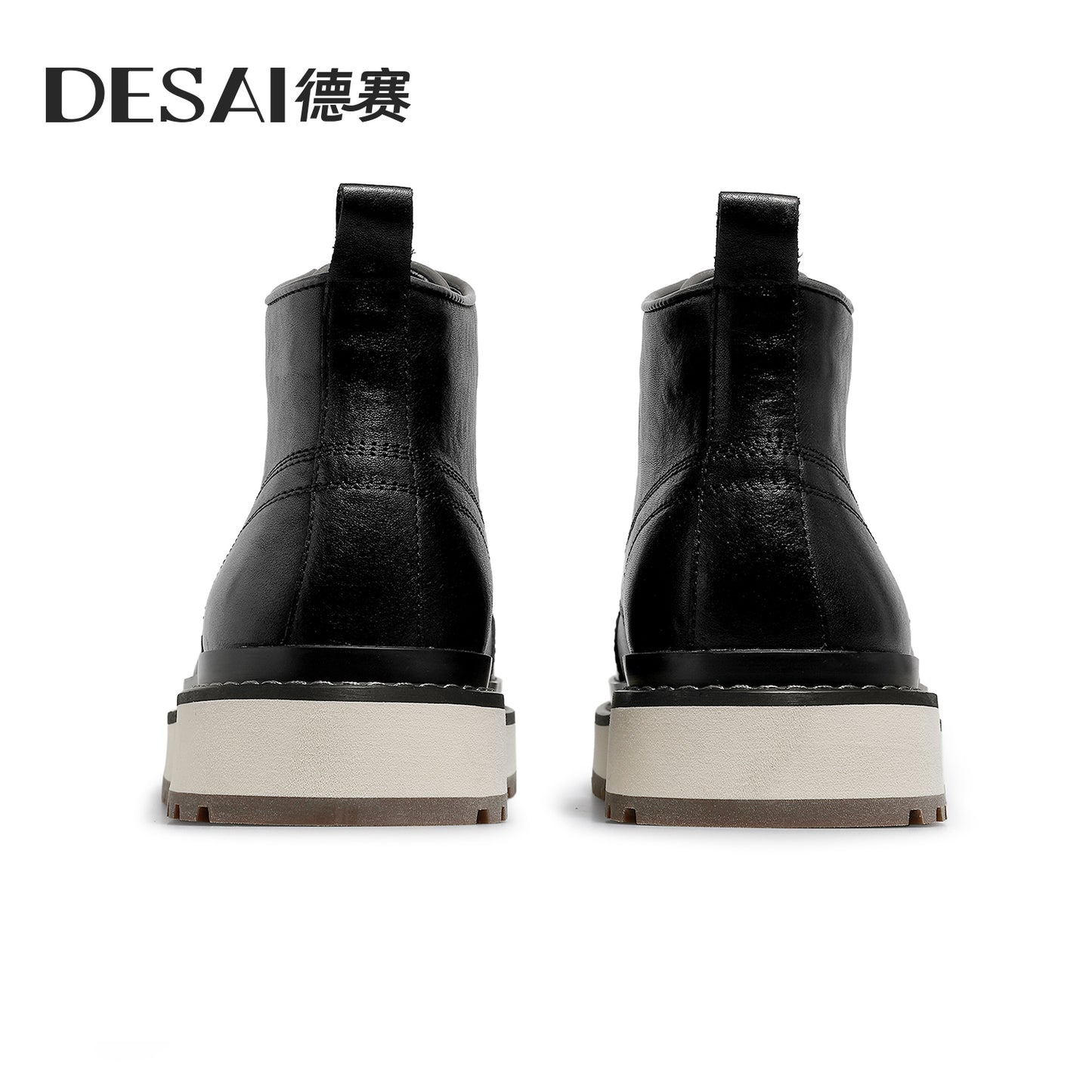 Desai Men's retro British style high top casual men's shoes warm thick sole cargo men's boots DS30172H