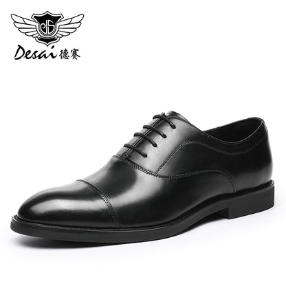 Desai classic Oxford dress Leather shoes for men Formal Business lace-up shoes Three-point English men's leather shoes DS6339