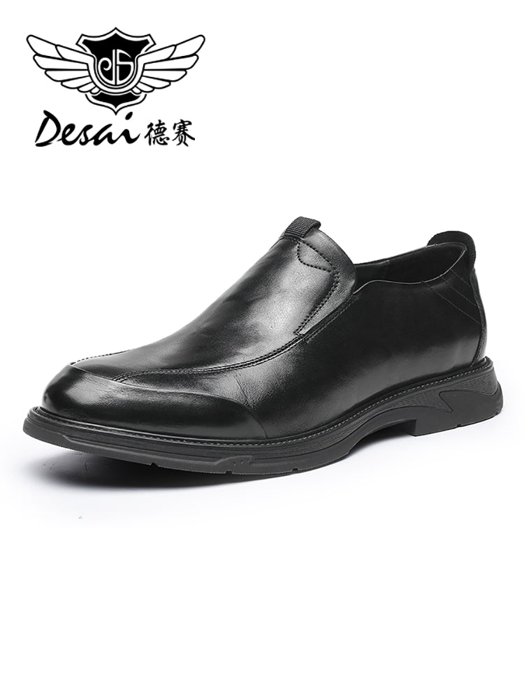 Desai Men Shoes Loafers spring and summer leather shoes one step on dress shoes DS1005