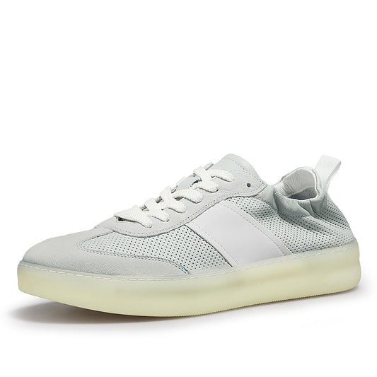 DESAI Men's Shoes New Summer Breathable Perforated Desai Training Shoes Men's Board Shoes Genuine Leather Versatile Casual Shoes DS3077