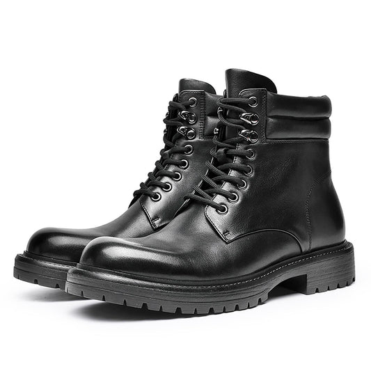 DESAI British wind motorcycle leather boots soft heightening retro men's boots DS6327H