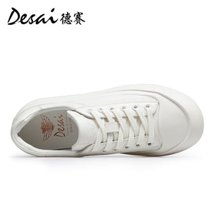 Desai Men's Shoes 2024 Summer New Thin Breathable Flat Board Shoes Sports and Casual Canvas Shoes Little White Shoes for Men DS3071