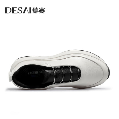 Desai screw button slip-on lazy men's casual shoes winter new men's shoes leather lightweight soft sole sports Sneakers DS30193