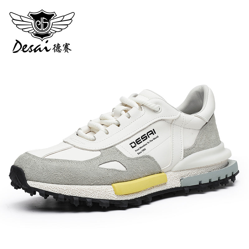 Desai Men's Shoes New Outdoor Sports Shoes Versatile Low Top Casual Shoes Thick Sole Shock Absorbing Lightweight sneakers Breathable Running Shoes for Men DS33162