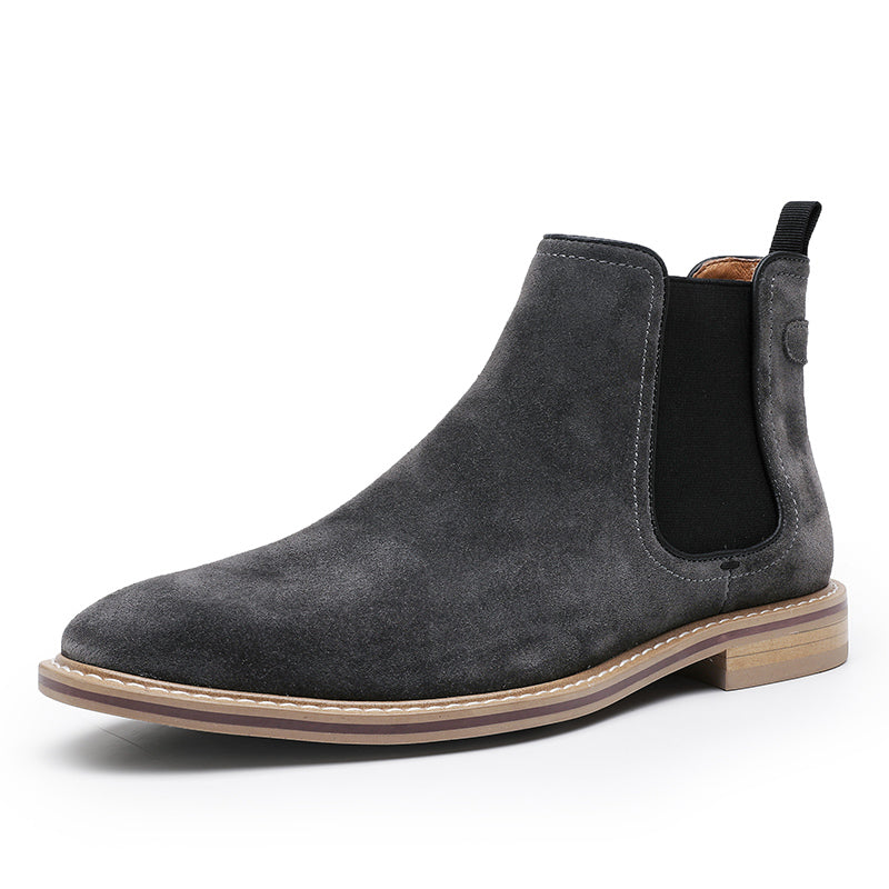 Desai Men's New Genuine Leather Chelsea boots one-step low-heeled suede boots British Retro Autumn/Winter DS867805H