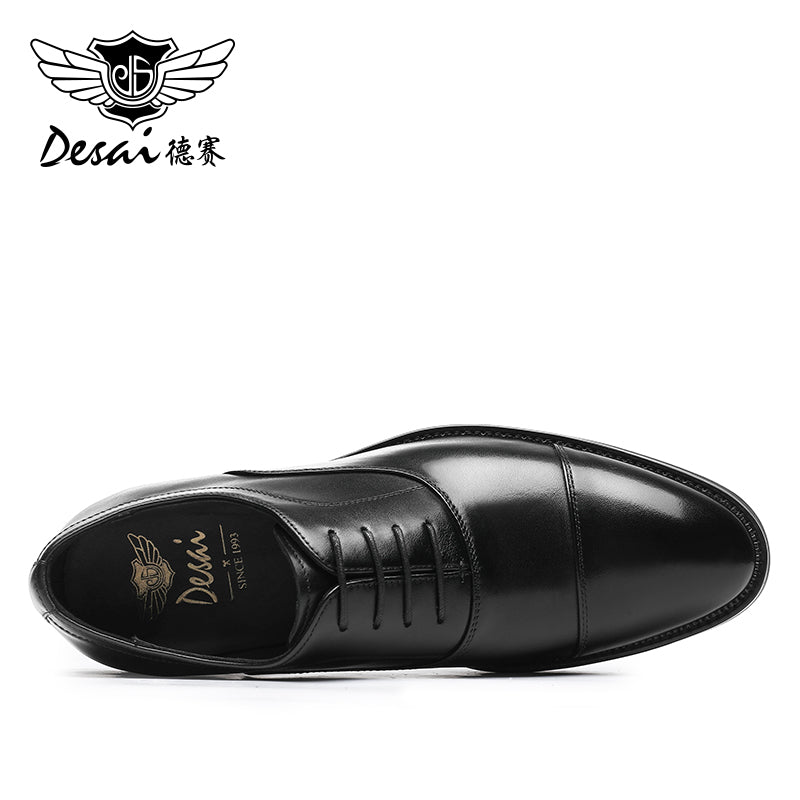 Desai classic Oxford dress Leather shoes for men Formal Business lace-up shoes Three-point English men's leather shoes DS6339