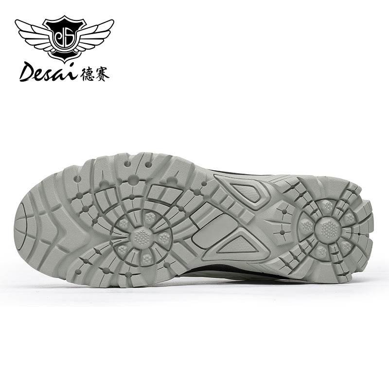 Desai Men Casual Shoes Real Leather Sneakers Without Laces Up Breathable Low Heel Four Season Use Waterproof Material DS2351