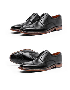 DS6737 Desai Shoes For Men Business leather Carved British Shoes Formal Wear  Handmade Derby Shoes brogues and wingtips