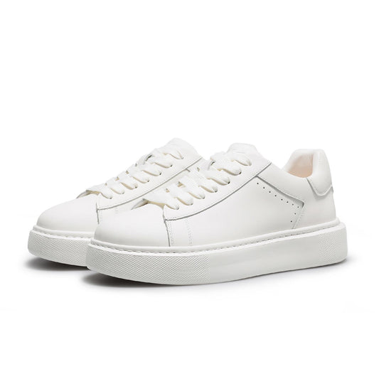 DESAI [LADY] White Genuine Leather Sneakers Casual Shoes Breathable Lightweight Comfort Footwear DS76010