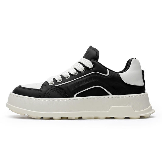 DESAI new shoes men's leather breathable shock absorption thick sole running men's shoes all match color trend casual shoes DS3390