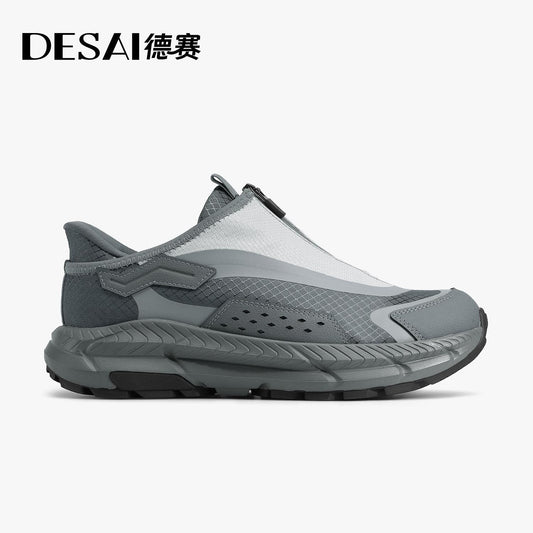 Desai Water Resistant Lightweight Sneakers Slip Proof Durable Easy Zip On Design for Active Comfort DS25130