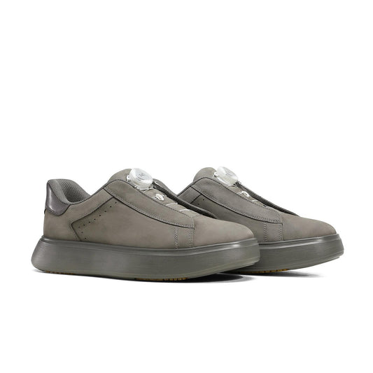 DESAI Knob Lacing Men Casual Shoes Easy On Off Slip Resistant Full Cowhide Leather Fashionable DS35138