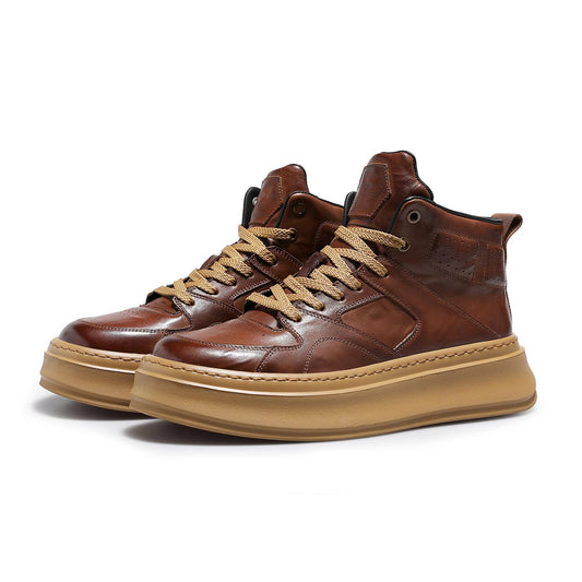DESAI   Lace Up Casual Boots Genuine Cowhide Fleece Lined Warm Slip Resistant Versatile DS30201/M
