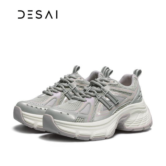 DESAI low-top mesh breathable thick sole versatile stylish casual shoes for women DS76016