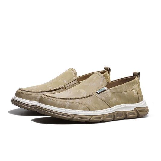 DESAI slip-on shoes breathable comfortable lightweight soft sole versatile vintage casual shoes for men DS2580