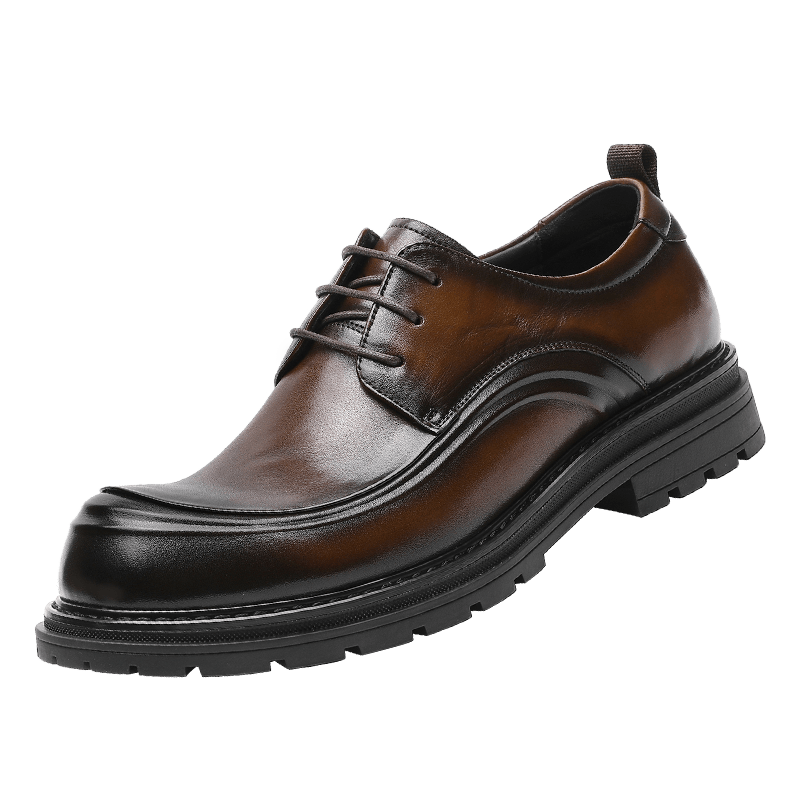 Desai Shoes For Men Derby Shoes classic men's shoes lace-up gentleman leather shoes custom wedding shoes shoes elegant men's shoes Brown DS6006