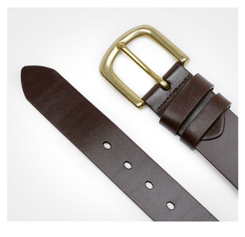 DSPD -Reversible Belt for Men, Real Cowhide Leather Jeans Belt Black & Brown, Adjustable Trim to Fit 120cm