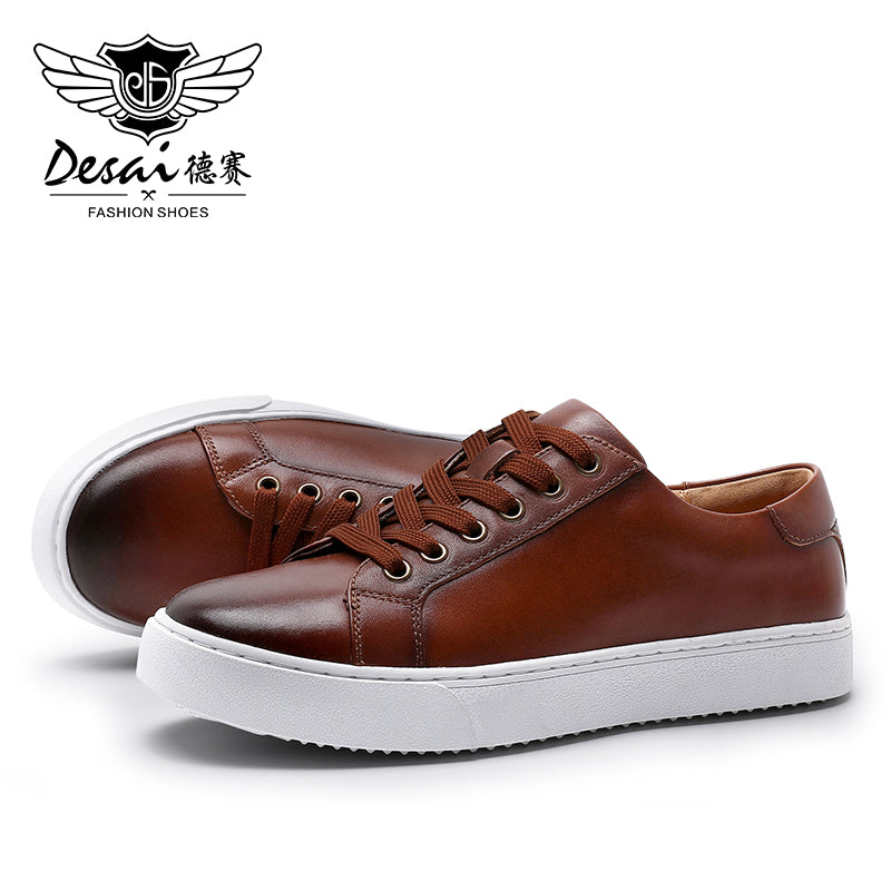 89225 Desai Lady shoes Genuine Leather White Casual Shoes For Laces Up Spring Breathable