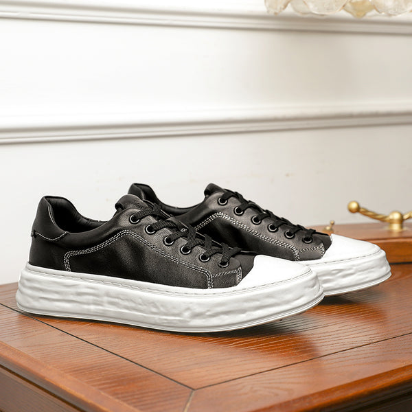 DS3330 Desai Casual leather Men Shoes Thick Bottom Sneakers leather Laces Up Spring Summer Breathable 2023