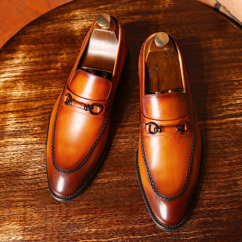 DS891705 spring and summer loafers low-top  business casual pattern men's shoes