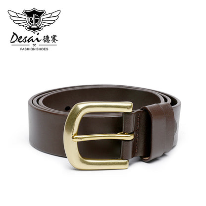 DSPD -Reversible Belt for Men, Real Cowhide Leather Jeans Belt Black & Brown, Adjustable Trim to Fit 120cm