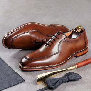 DS6906 DESAI Men's Business Dress Casual Shoes Soft Genuine Leather Fashion Mens Comfortable Oxford