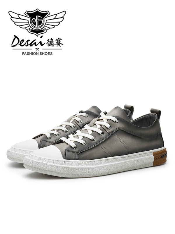 DS06659 Desai Genuine Leather Casual Shoes For unisex Laces Up Breathable