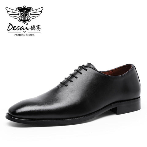 DESAI Men's Business Dress Casual Shoes Soft Genuine Leather Fashion Mens Comfortable Oxford DS662